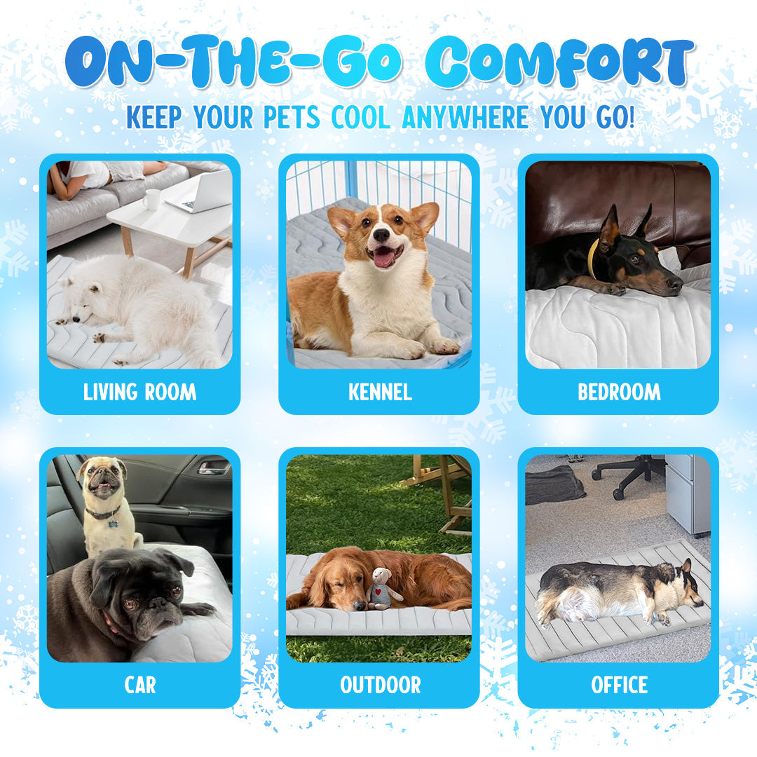 🥇Self-Cooling Dog Mat – Safe, Portable & Instant Heat Relief🐾