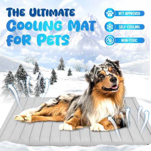 🥇Self-Cooling Dog Mat – Safe, Portable & Instant Heat Relief🐾