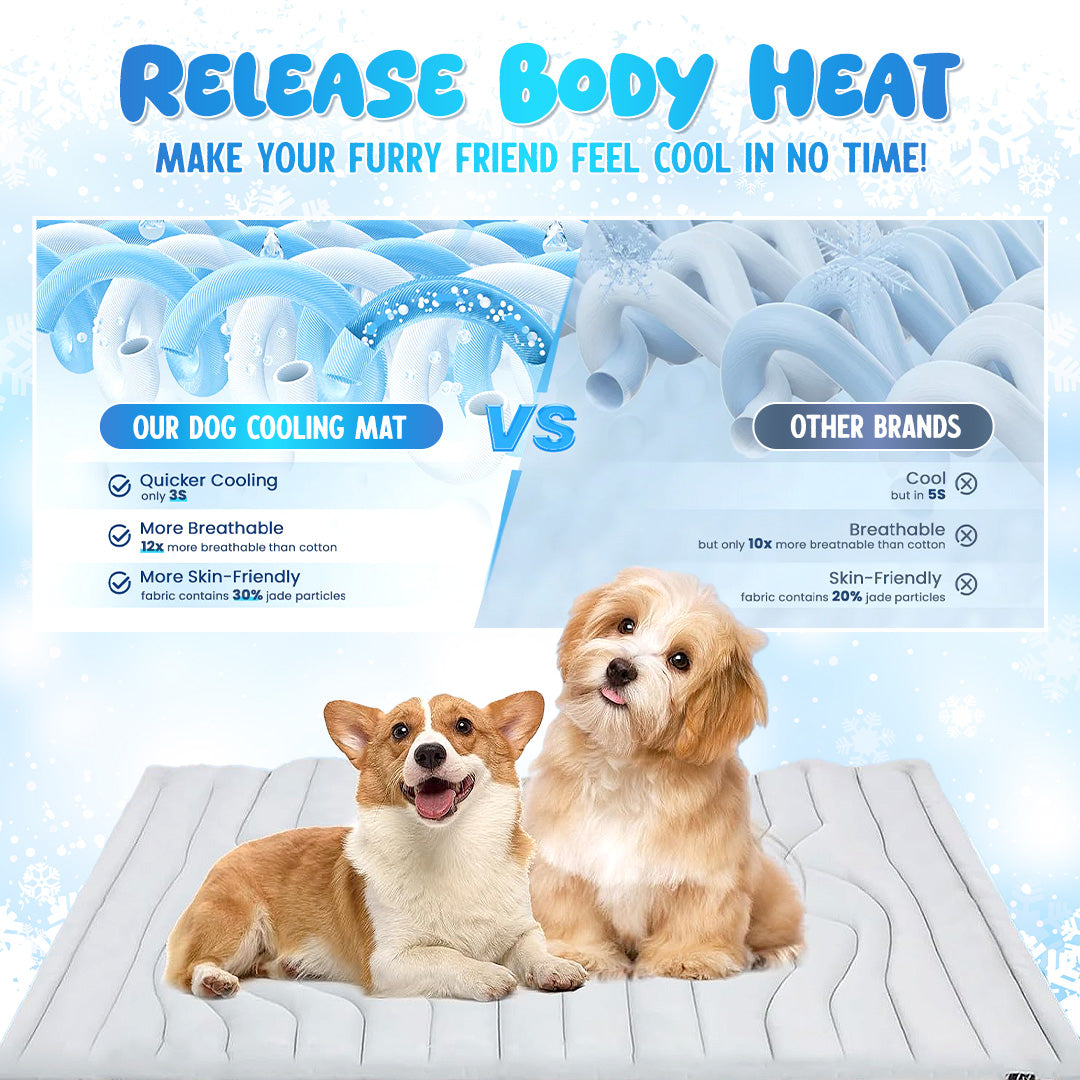 🥇Self-Cooling Dog Mat – Safe, Portable & Instant Heat Relief🐾