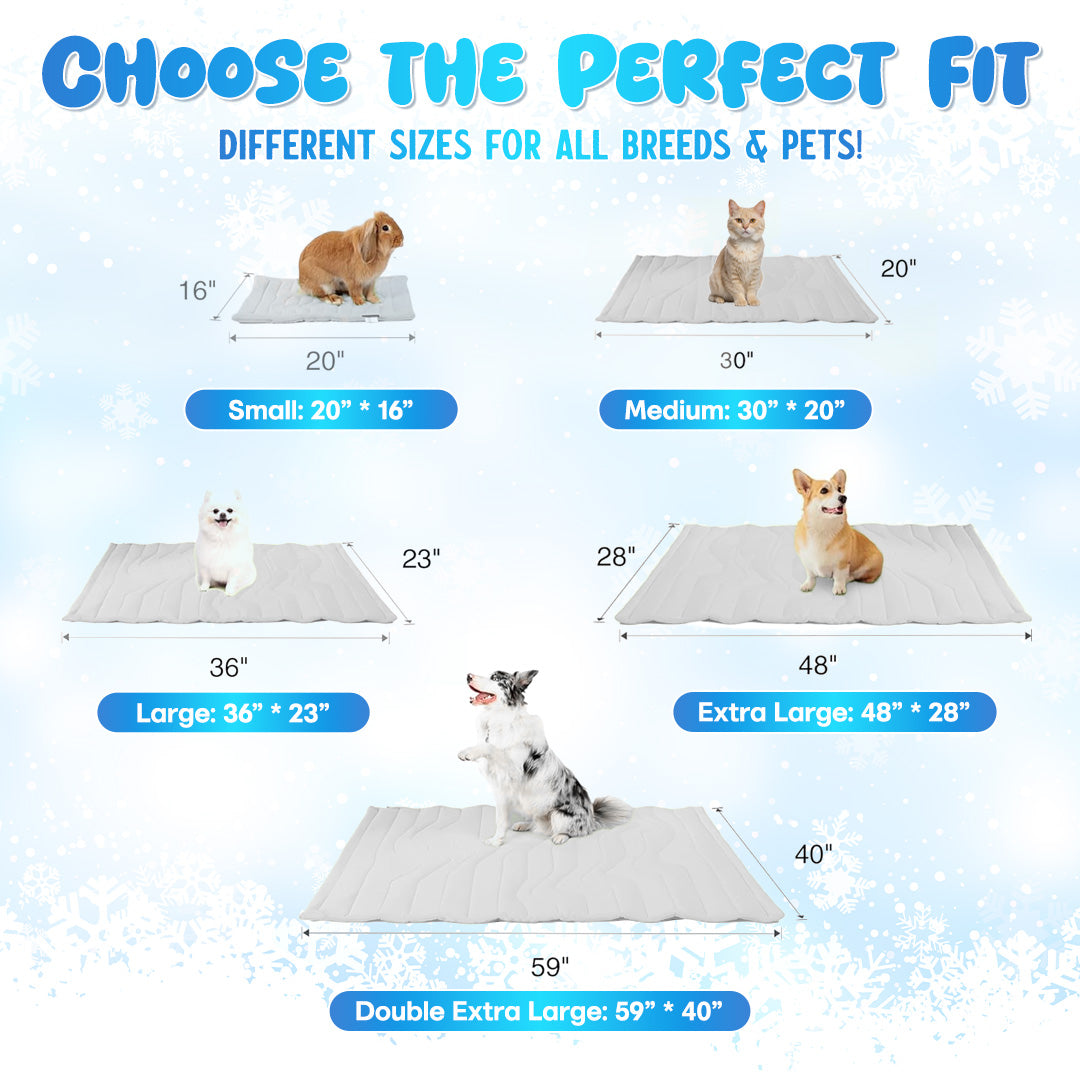 🥇Self-Cooling Dog Mat – Safe, Portable & Instant Heat Relief🐾